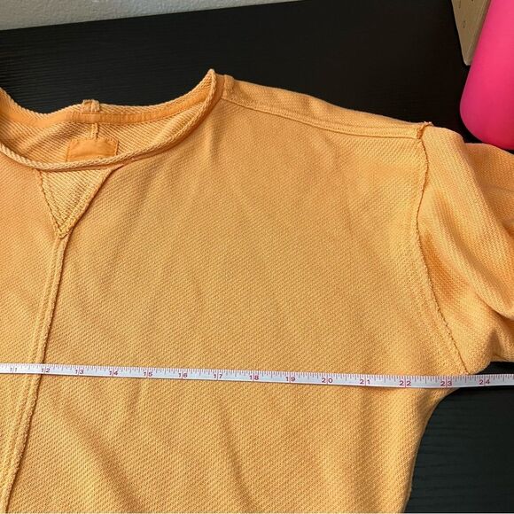 ✨ Aerie Orange Terry Crewneck Sweatshirt XS - Picture 9 of 10
